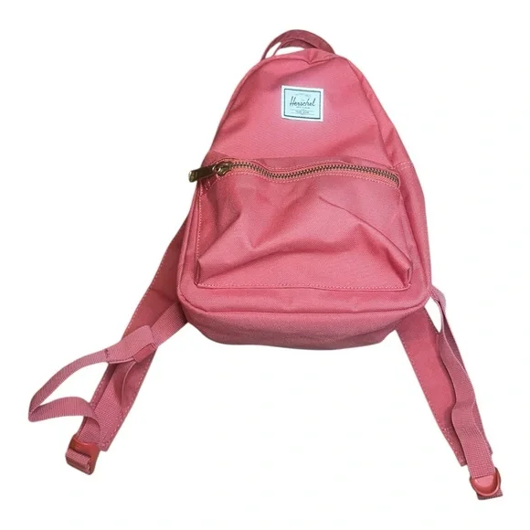 NWOT Herschel Supply Co. Nova Mini Backpack Dusty Rose Pink Adjustable Straps - Picture 2 of 14